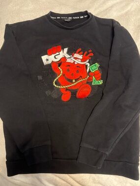 DGK Black Pullover Hoodie with White Logo Trim